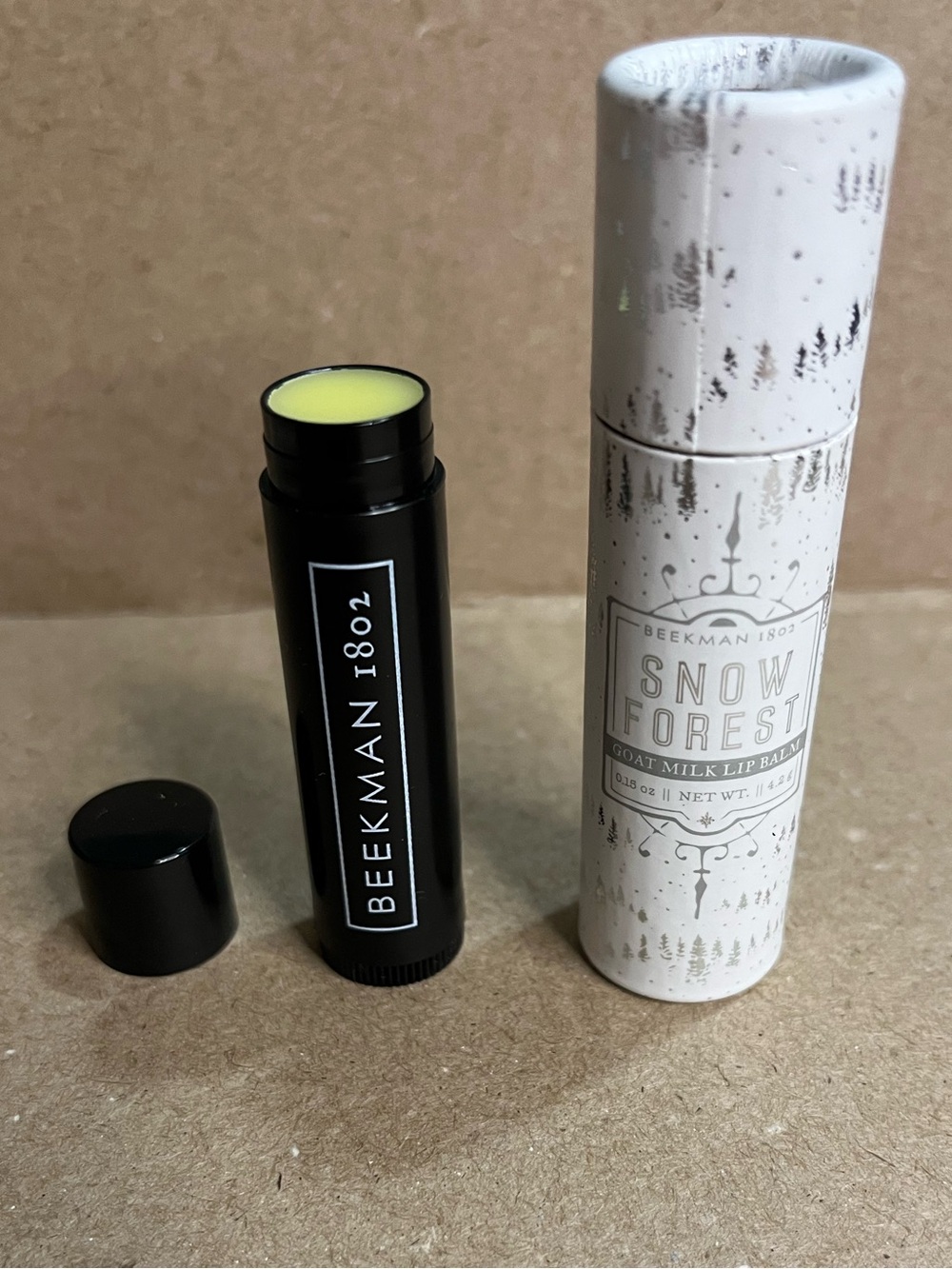 NEW BEEKMAN 1802 Goat Milk Lip Balm: Snow Forest
